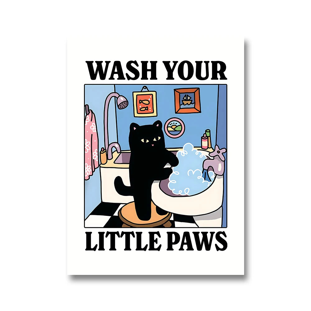 Cute & Quirky Feline Canvas Poster