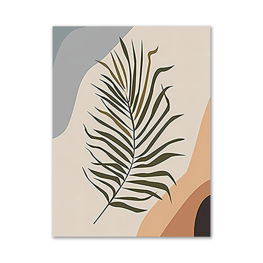 Color Block Plant Canvas Poster