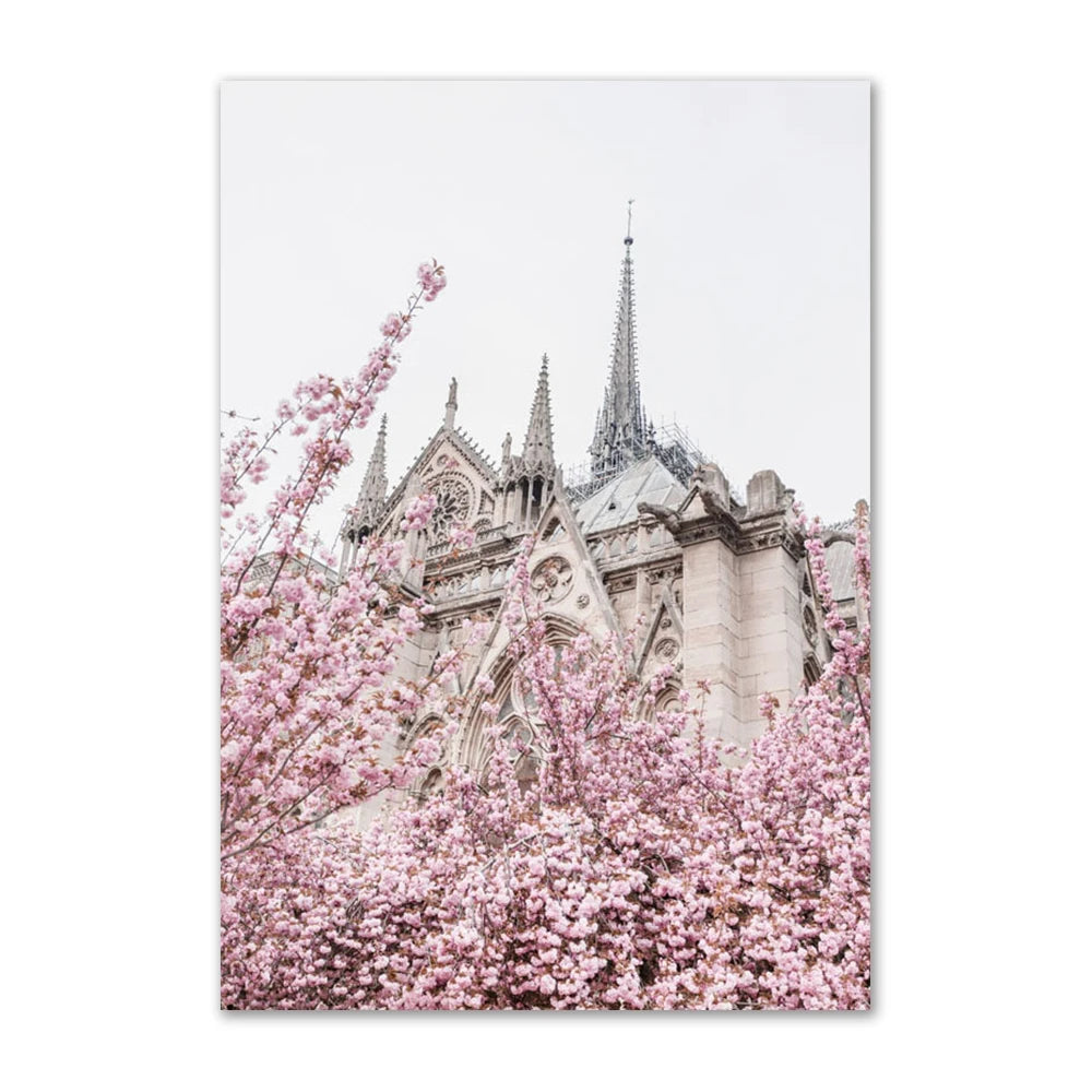 London Floral Canvas Poster