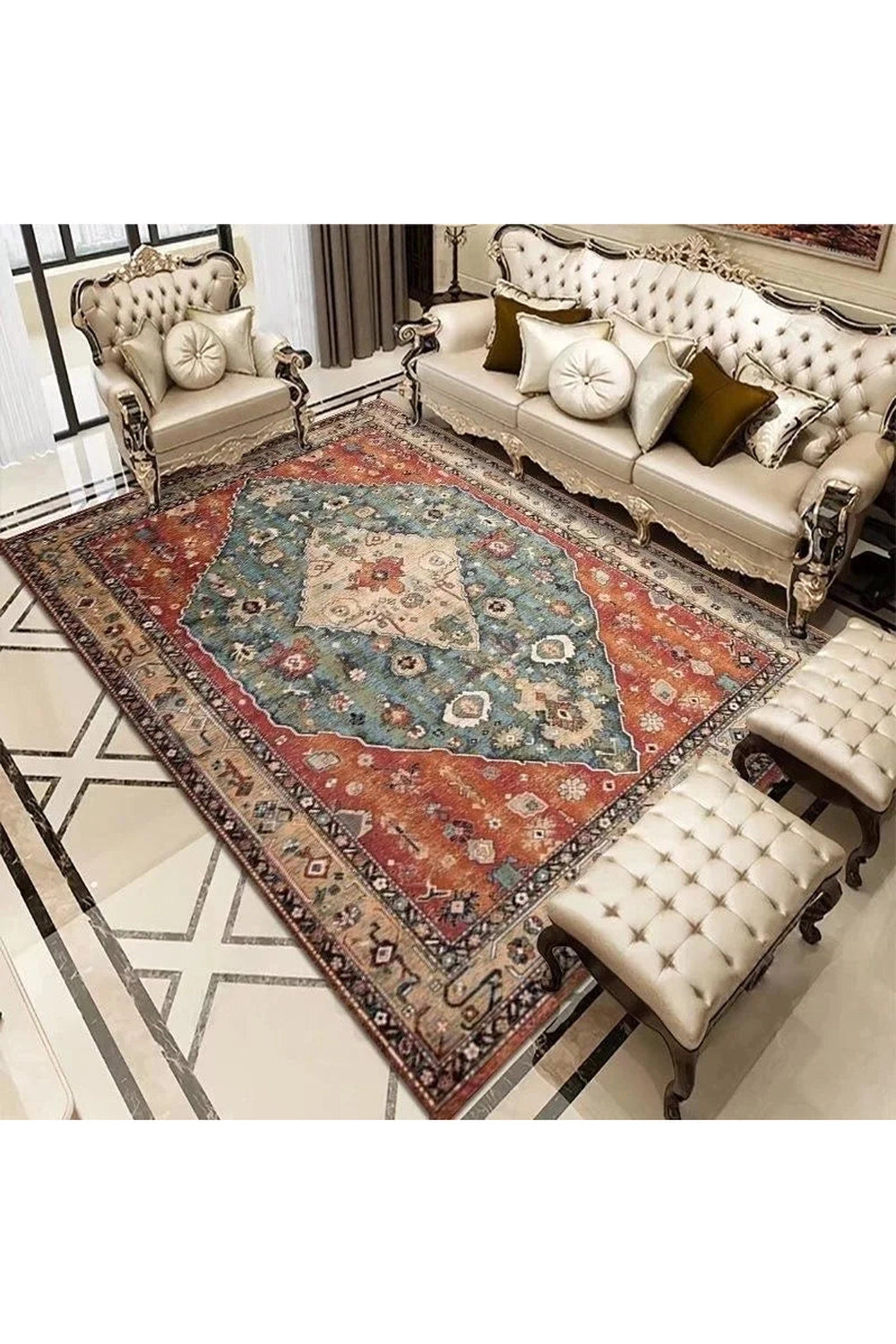 Persian Boho Washable Rug