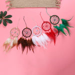 Boho Emerald Dreams Feather Dreamcatcher