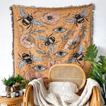 Boho Bee & Eyes Garden Blanket