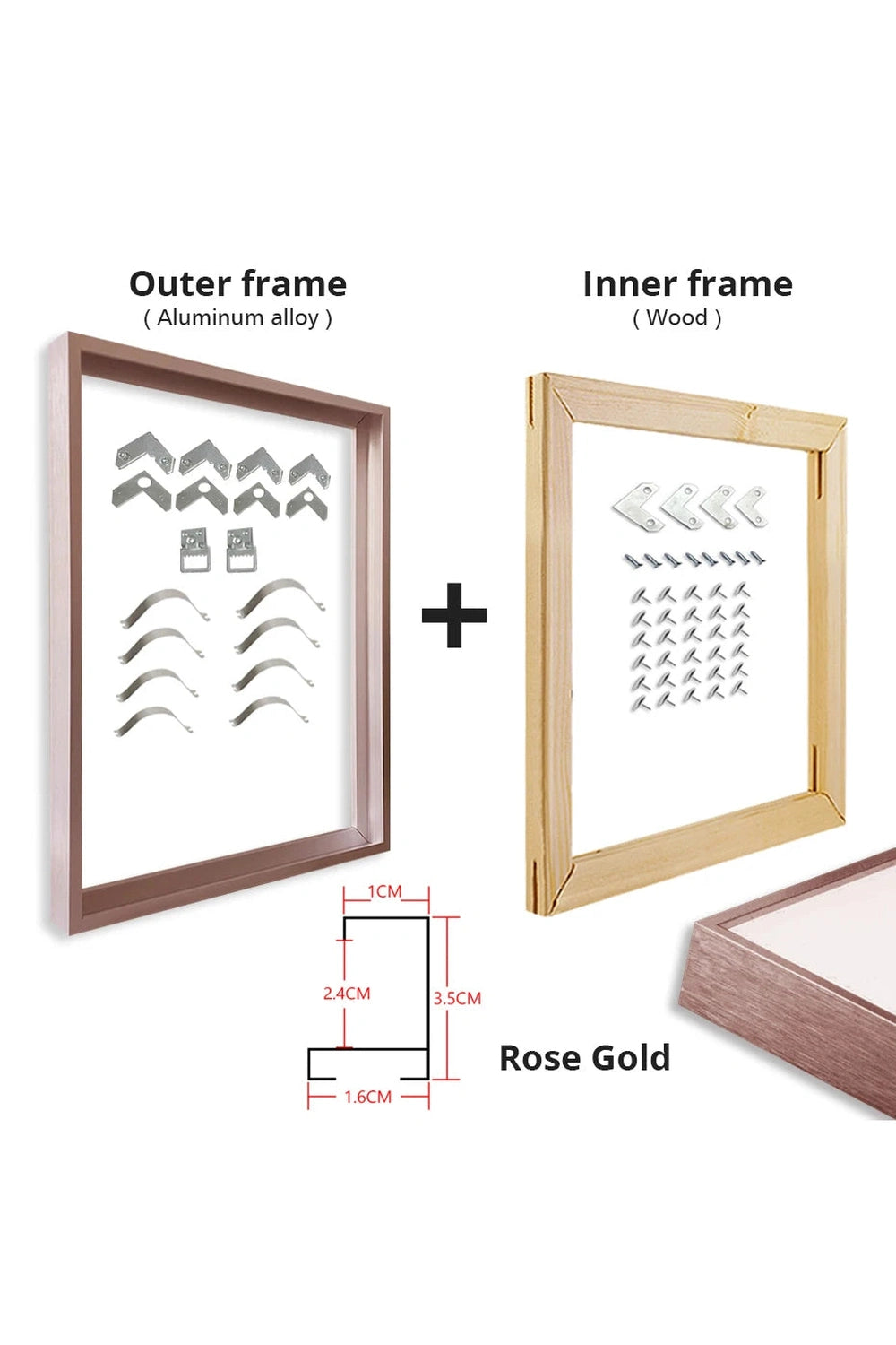 Golden Black Aluminum Frames