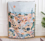 Bohemian Village Landscape Blanket