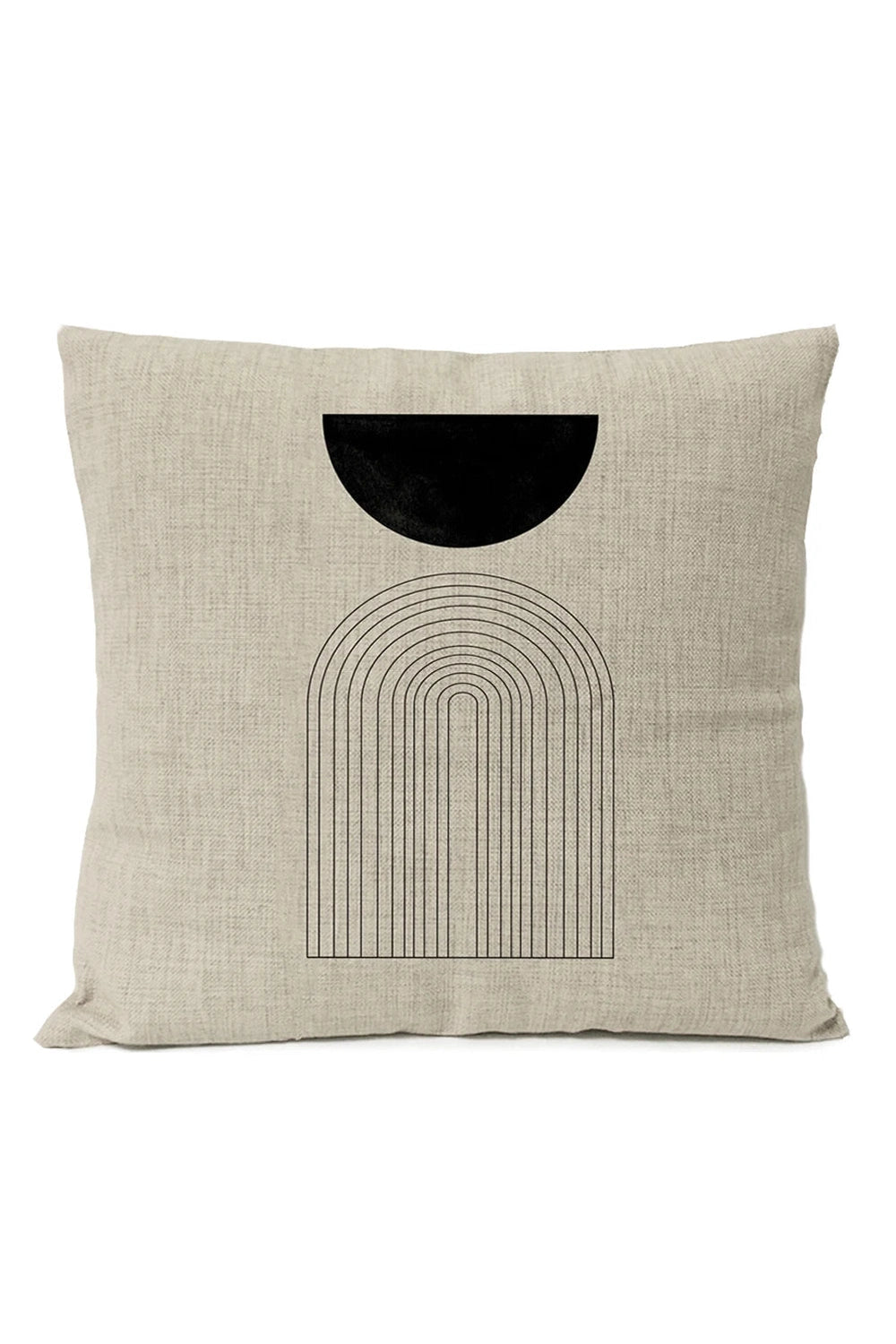 Black Geometric Pillow Cover