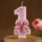 Coquette Bow Princess Number Candles