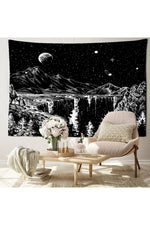 Cosmic Mountain Night Tapestry