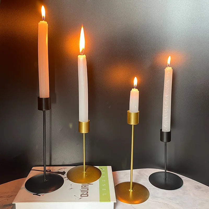 Golden Serenity Candle Holders