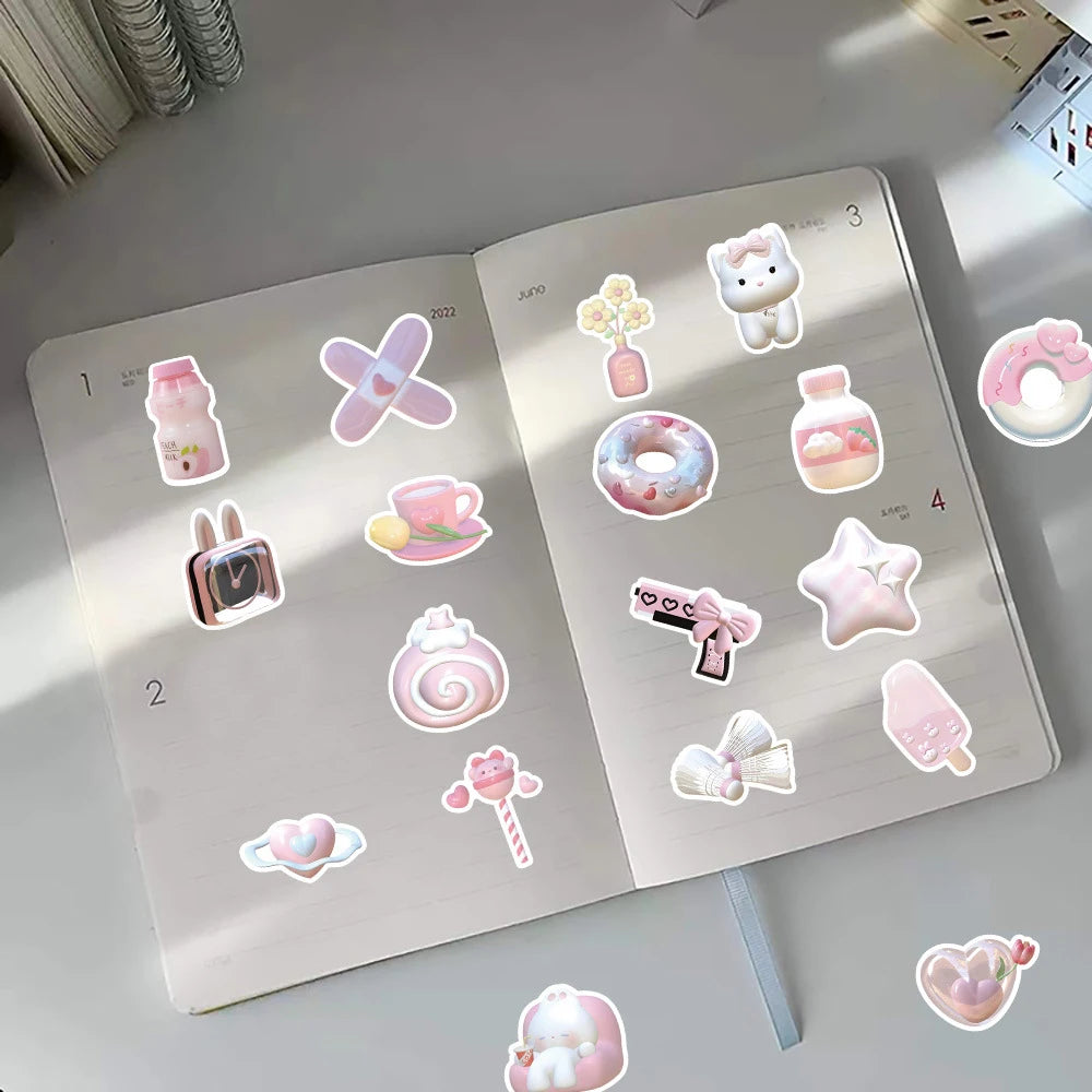 Kawaii Pink Dream 3D Stickers