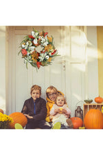 Bountiful Halloween Harvest Pumpkin Wreath