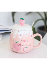 Strawberry Lid Breakfast Mug