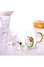 Cartoon Animal Glass Juice Cup