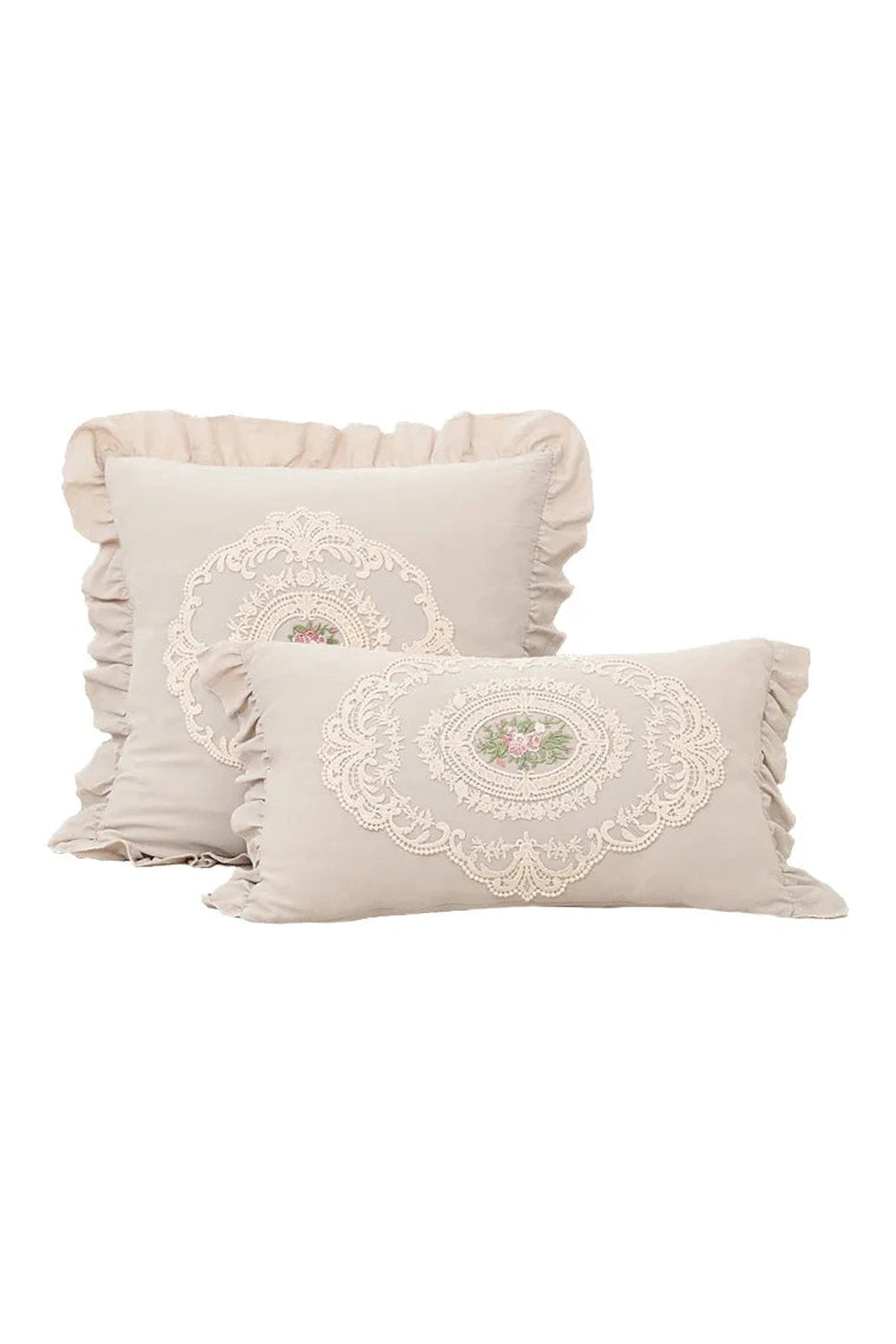 French Lace Ruffled Pillow Case