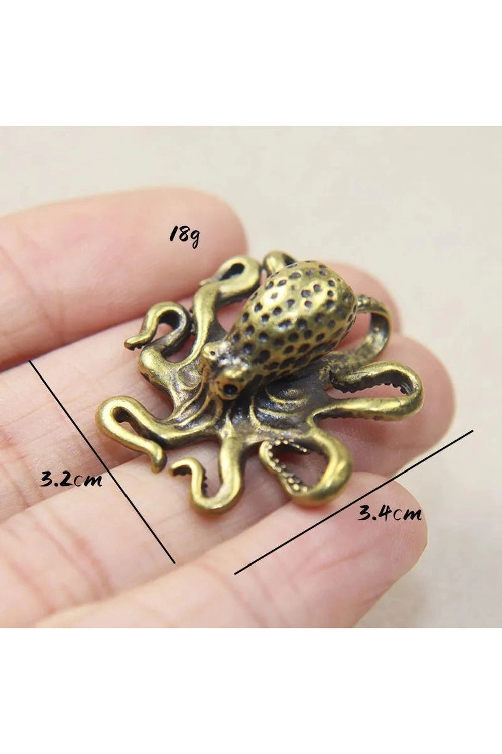 Brass Octopus Mini Figurine