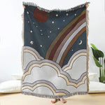 Retro Daisy Flower Tapestry Blanket