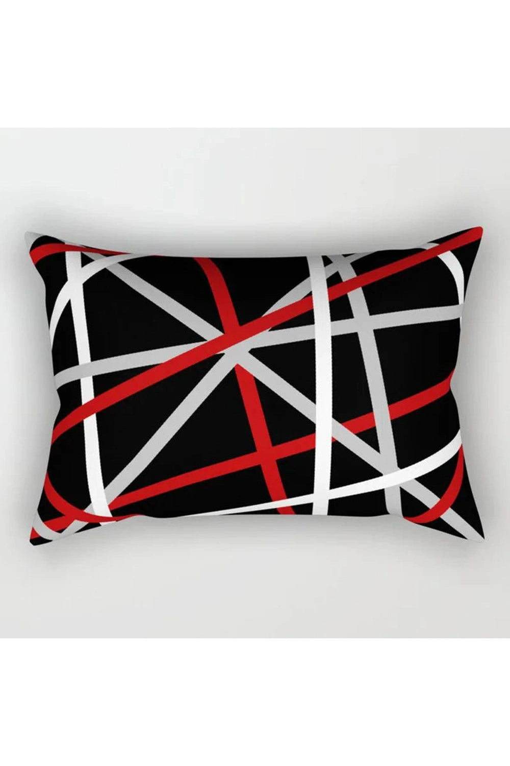 Red Geometric Pillow Case