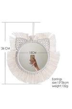 Aesthetic Boho Macrame Mirror