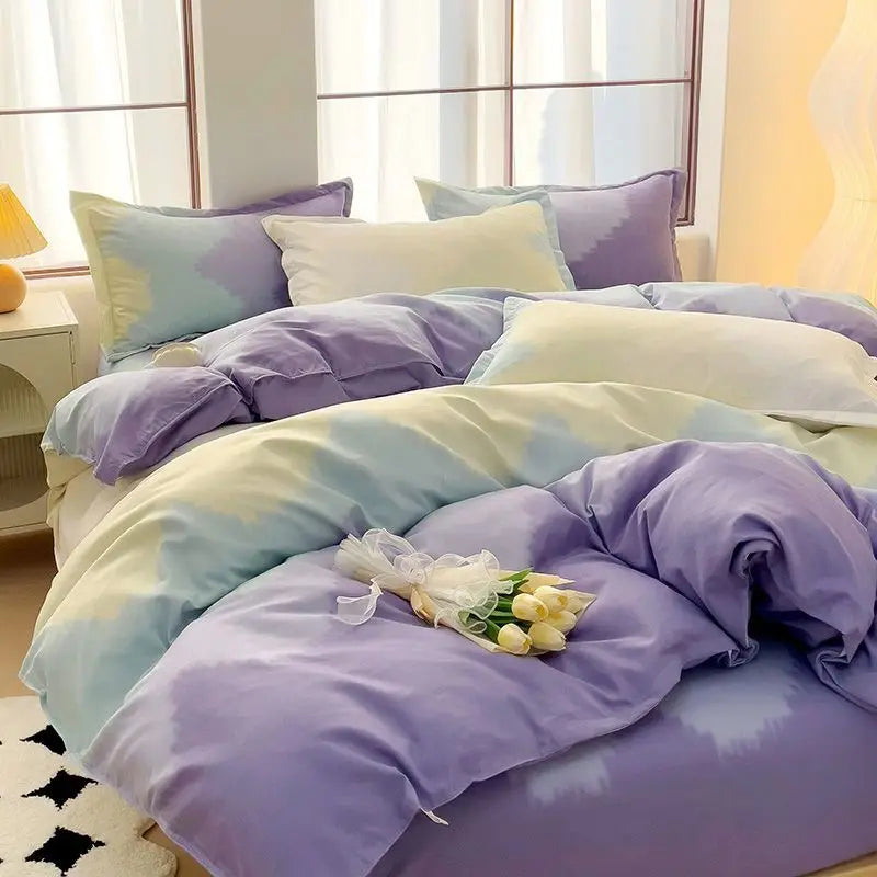 Simple Gradient Blue Bedding Set