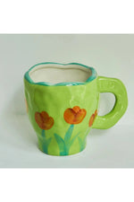 Handmade Flower Ceramic Mug