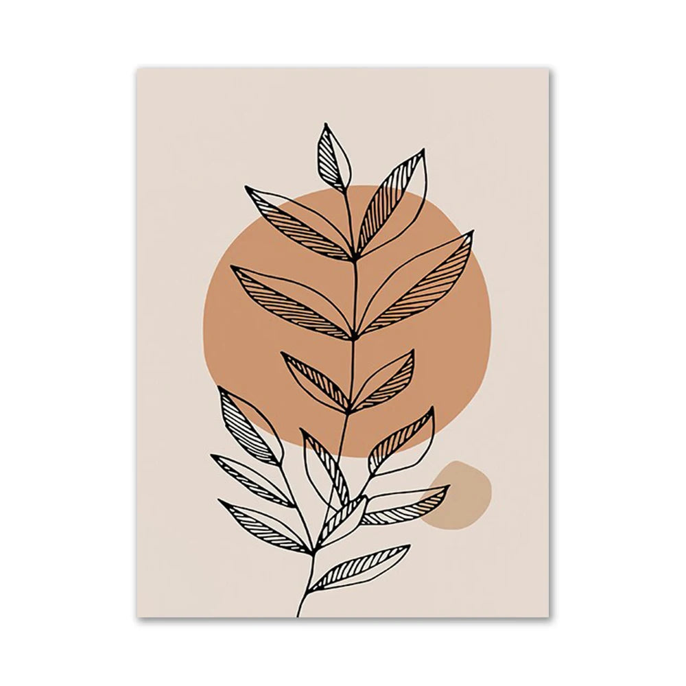 Color Block Plant Canvas Poster