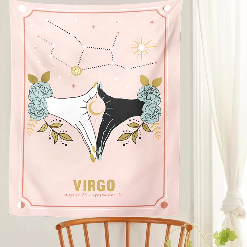 Pink Horoscope Tapestry