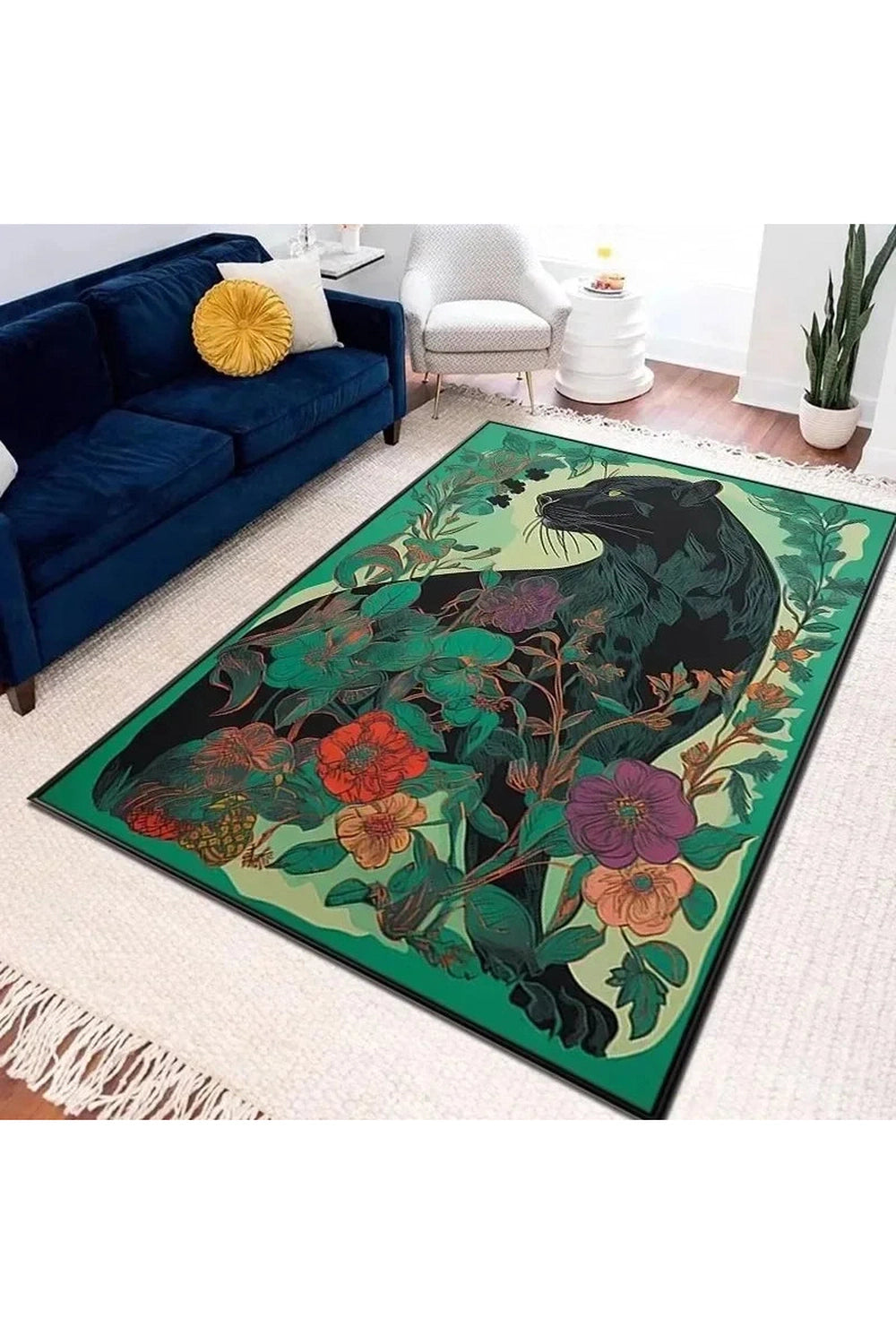 Cosmic Tiger Boho Area Rug