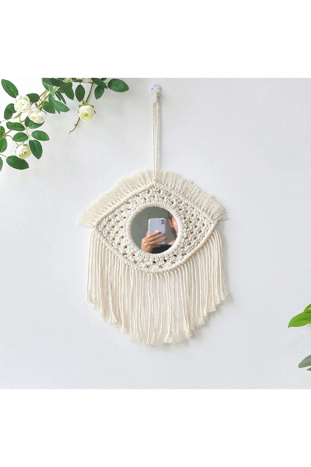 Aesthetic Boho Macrame Mirror