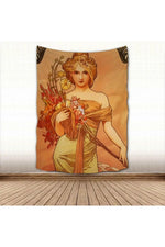 Art Nouveau Zodiac Goddess Tapestry