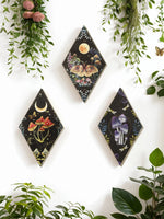 Mystic Forest Night Wall Hanging Art Trio