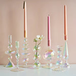 Coquette Iridescent Candle Holders