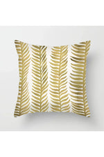 Fall Decor Yellow Leaf Polyester Pillow Case