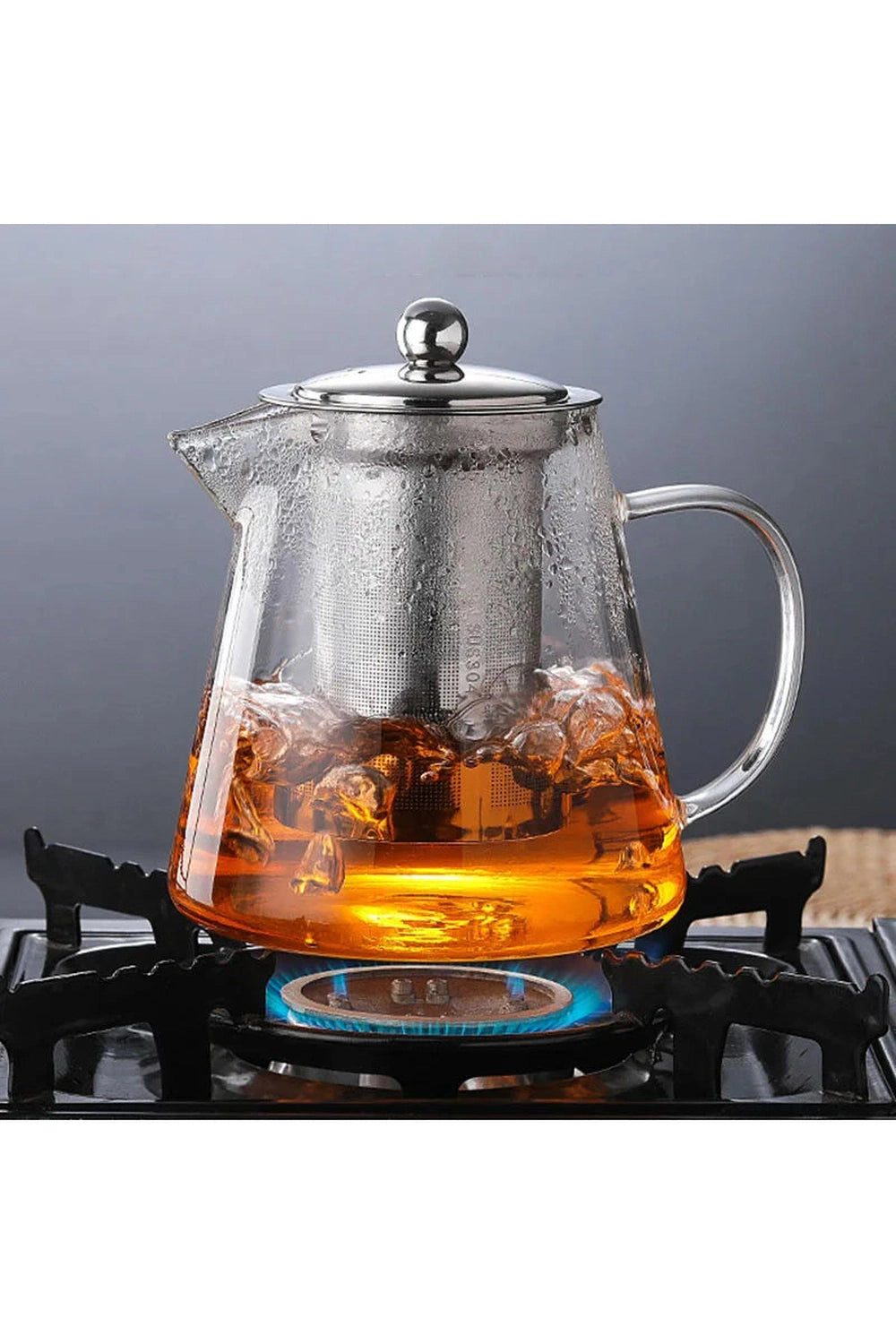 Stainless Infuser Glass Teapot