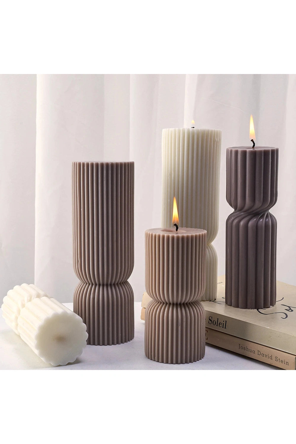 Modern Pleat Candle Mold Set