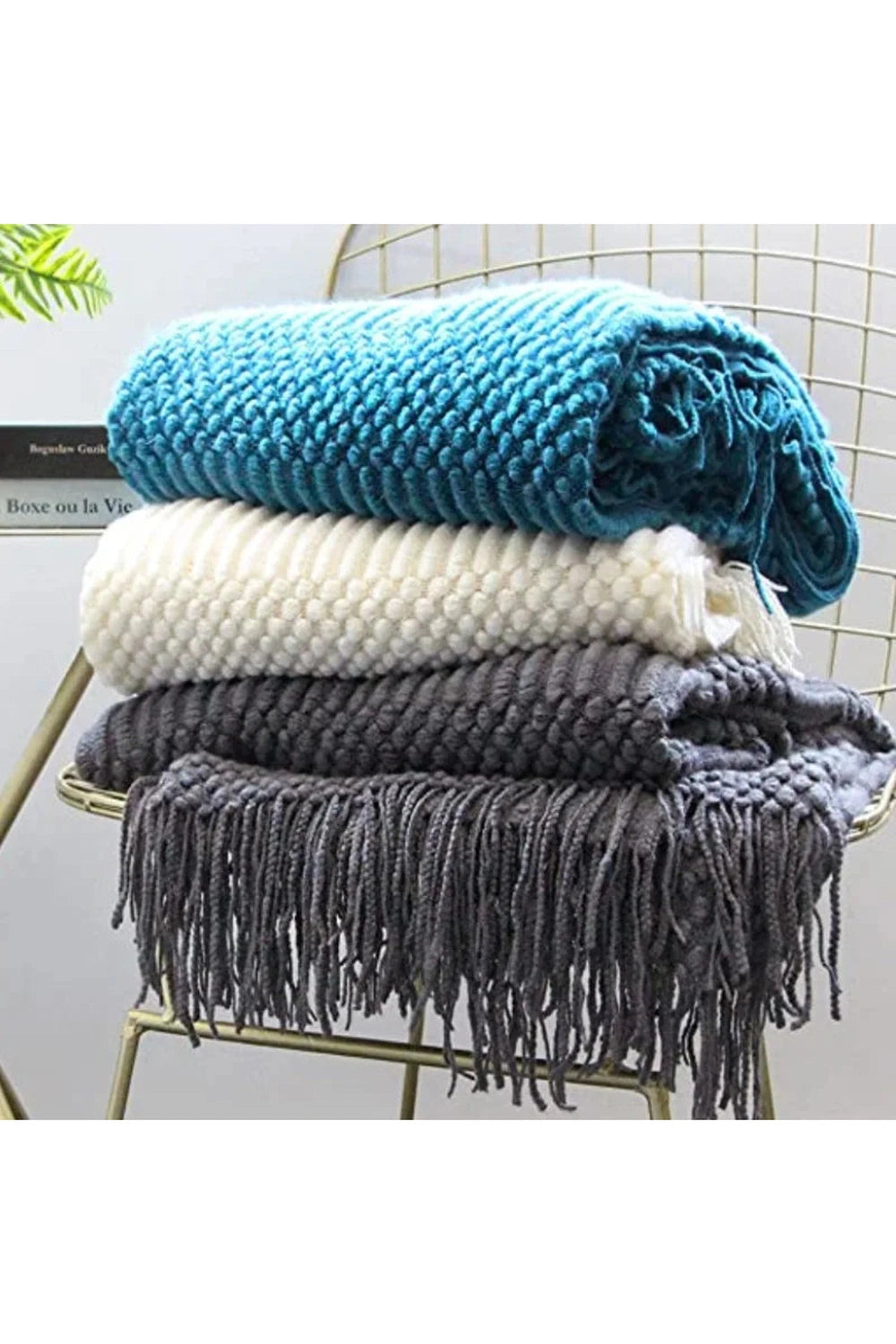 Coastal Breeze Textured Blanket