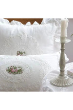 French Lace Ruffled Pillow Case