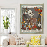 Mystical Skeleton Tarot Tapestry