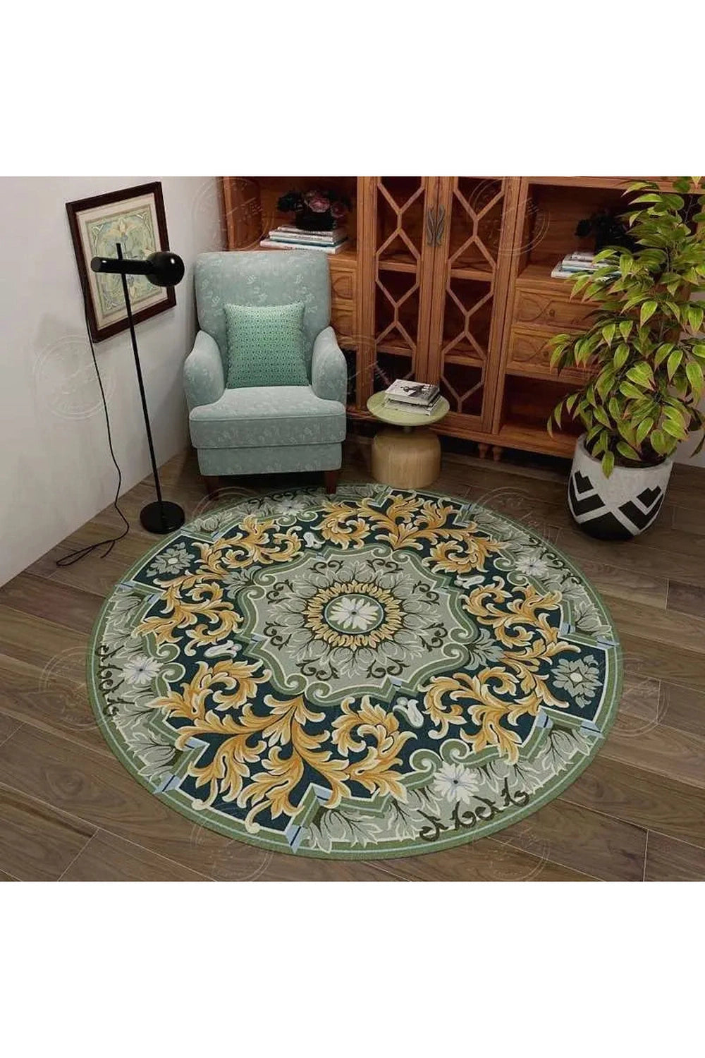 Persian Style Round Rug