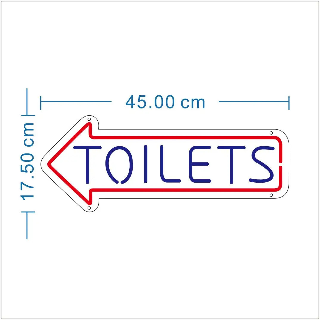 Toilets Direction Neon Sign