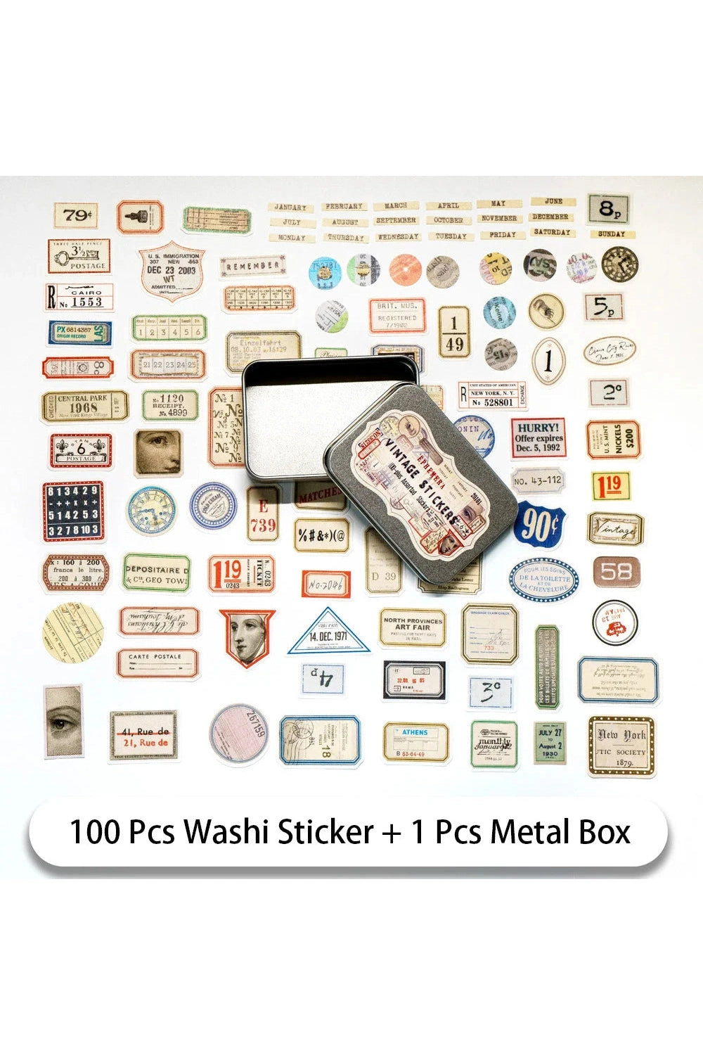 Vintage Ephemera Scrapbooking Stickers