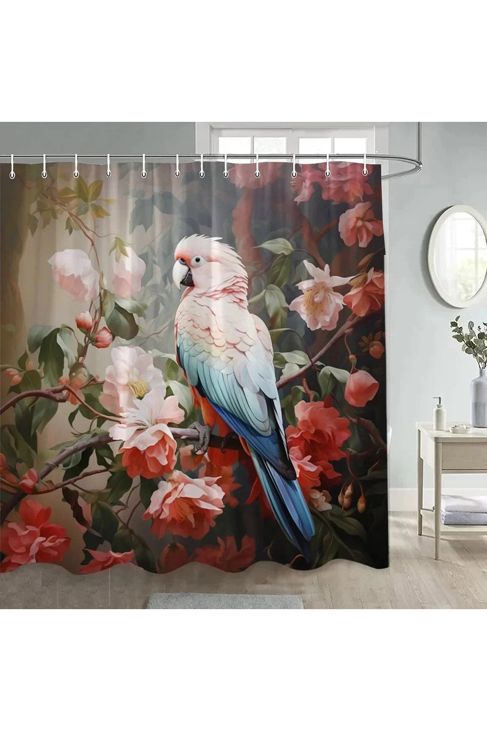 Japanese Birds Shower Curtain