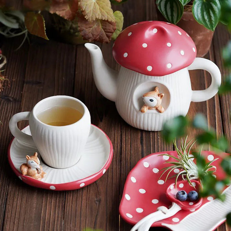 Woodland Mushroom Teapot Set