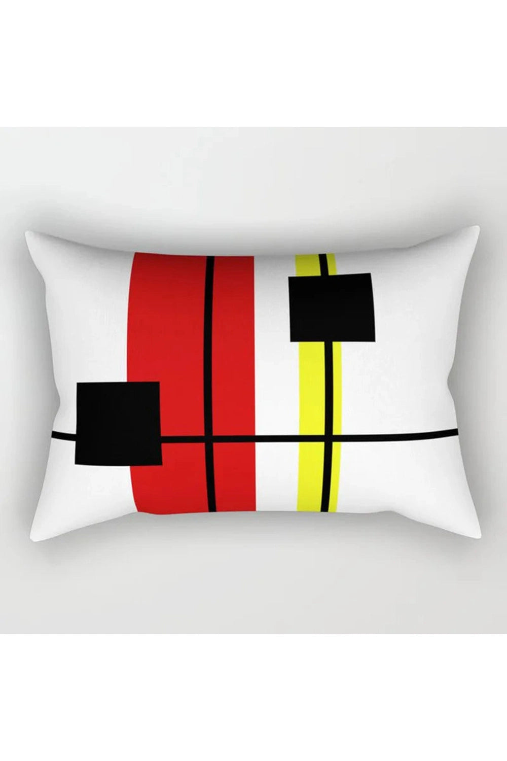 Red Geometric Pillow Case