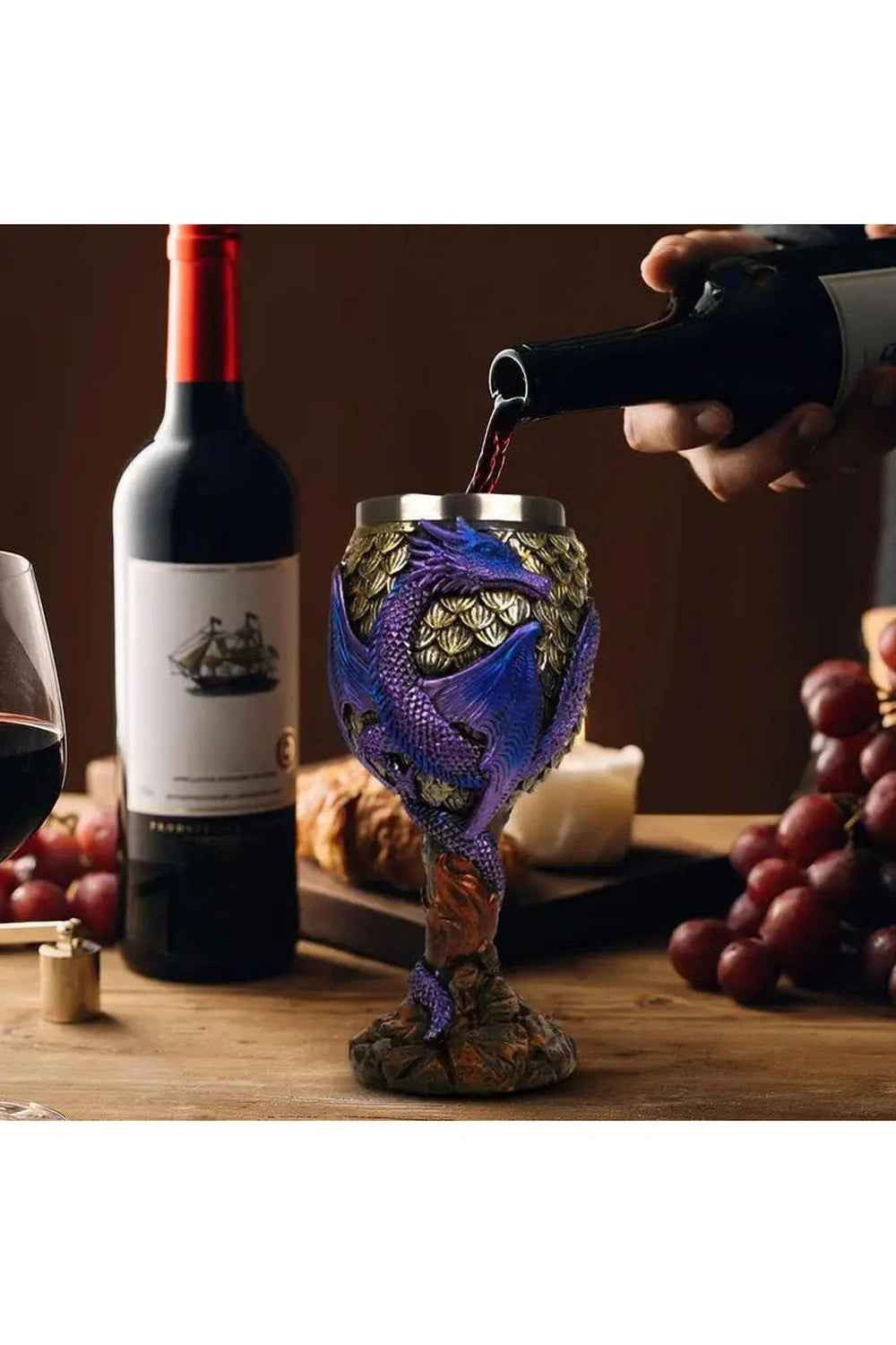 Copper Wine Carving Goblet