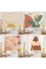 Tapestry Living Room Background Mural Beach Mat Home Decoration Simple and Fresh Character Wall Hanging