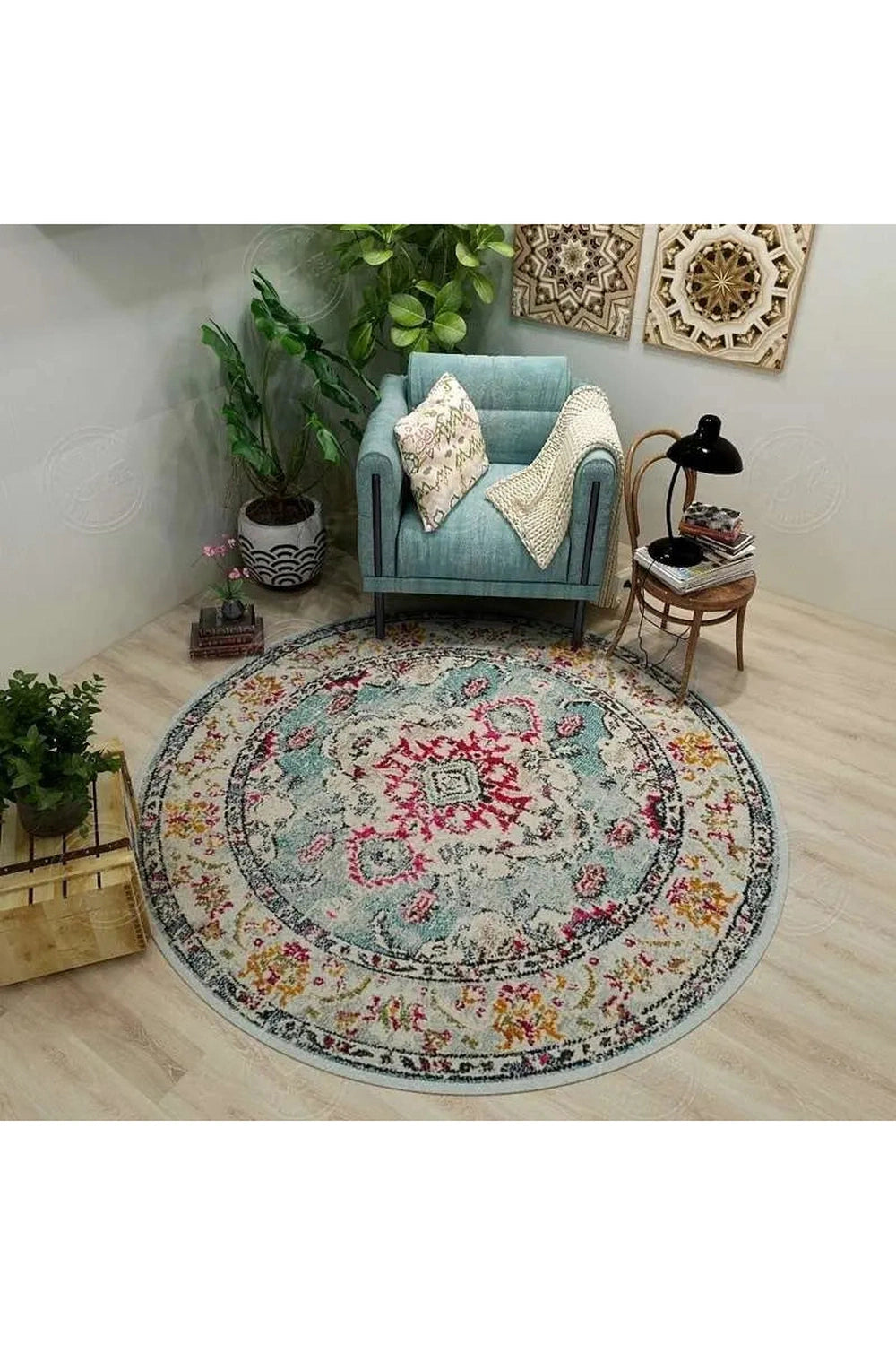 Persian Style Round Rug