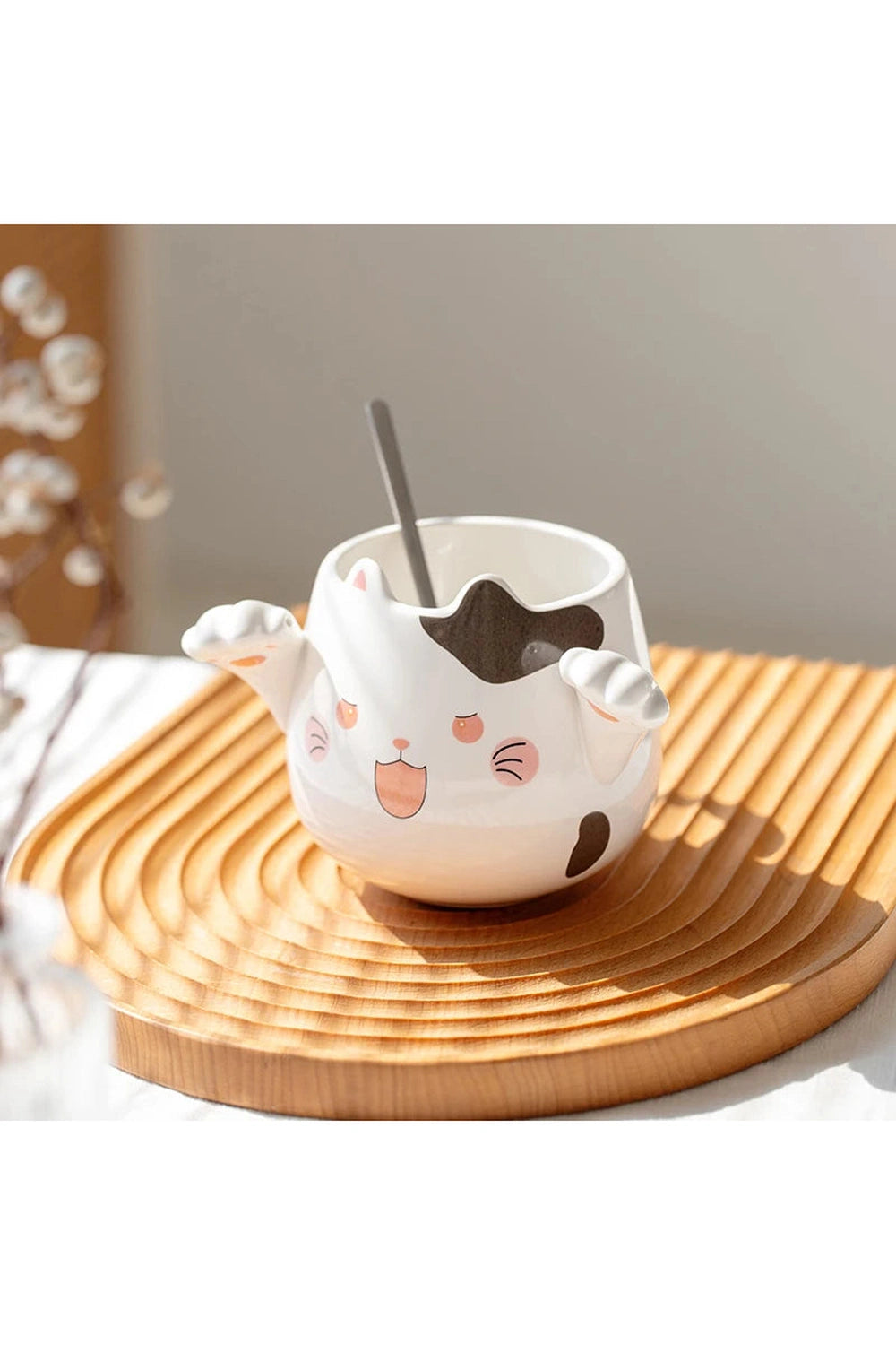 Fall Decor Cat Paw Ceramic Mug