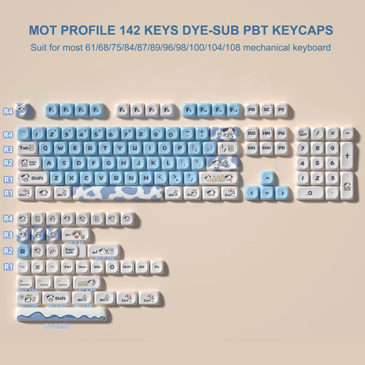 Bow Dye Sub Keycaps