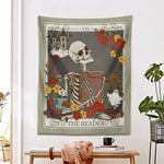 Mystical Skeleton Tarot Tapestry