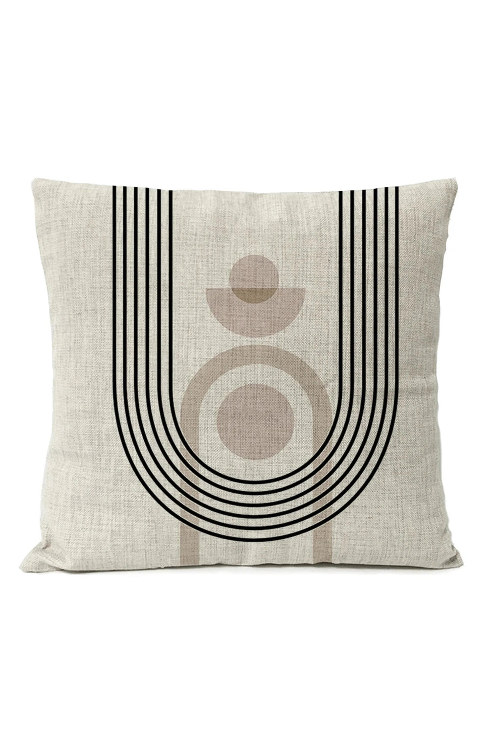 Black Geometric Pillow Cover