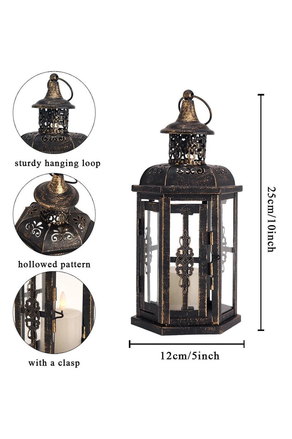 Vintage Iron Lantern Holder